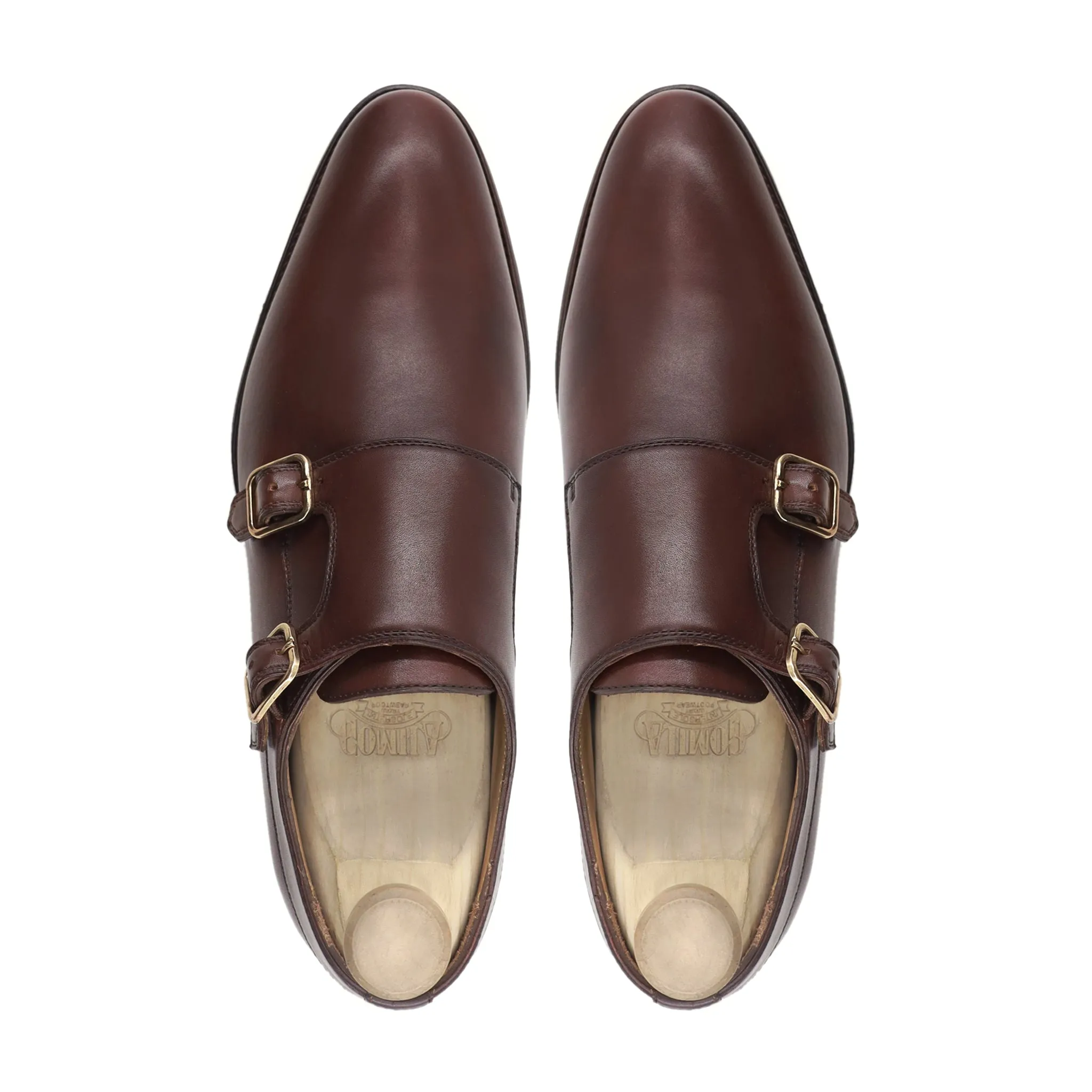 Miku - Men's Brown Calf Leather Double Monkstrap