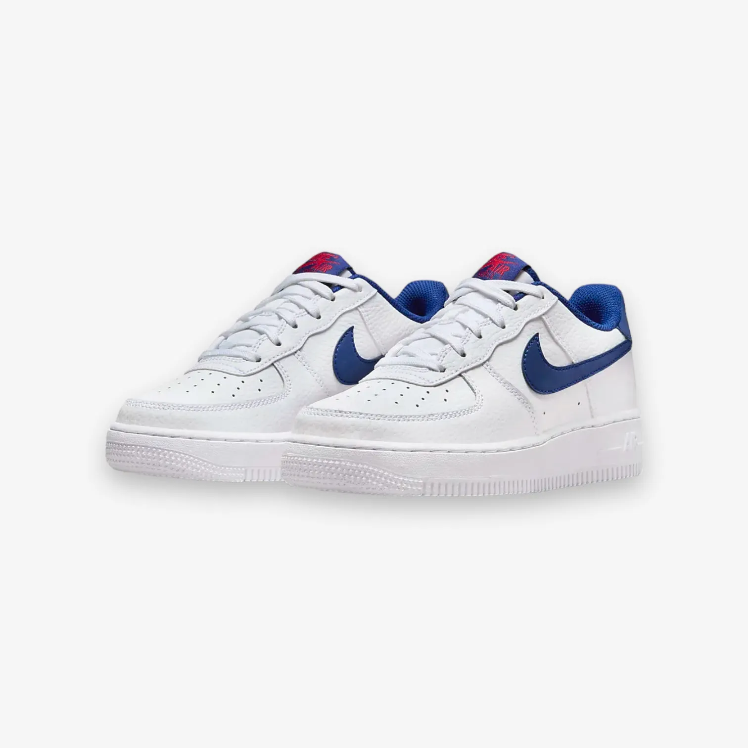 Nike Air Force 1 GS White Deep Royal Blue Grade School CT3839-101