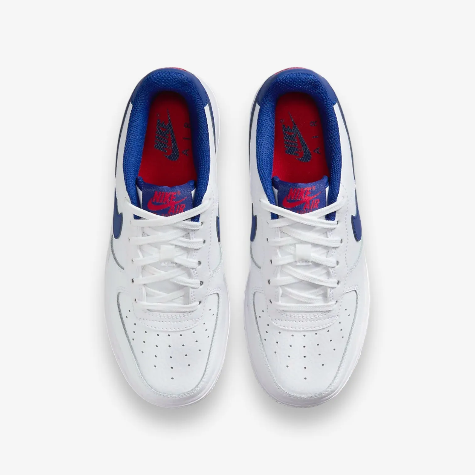 Nike Air Force 1 GS White Deep Royal Blue Grade School CT3839-101