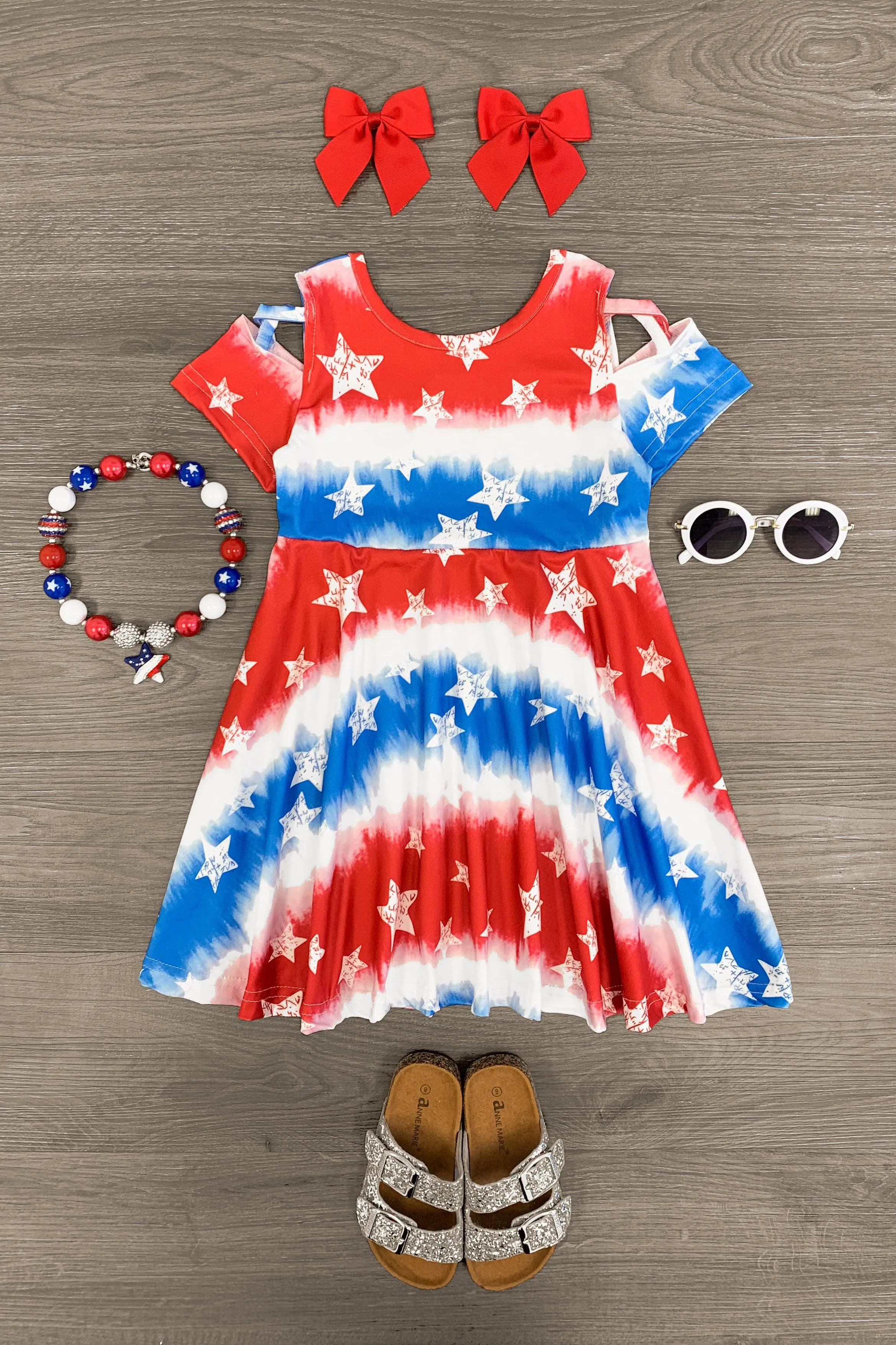 Ombre Tie Dye Stars Dress