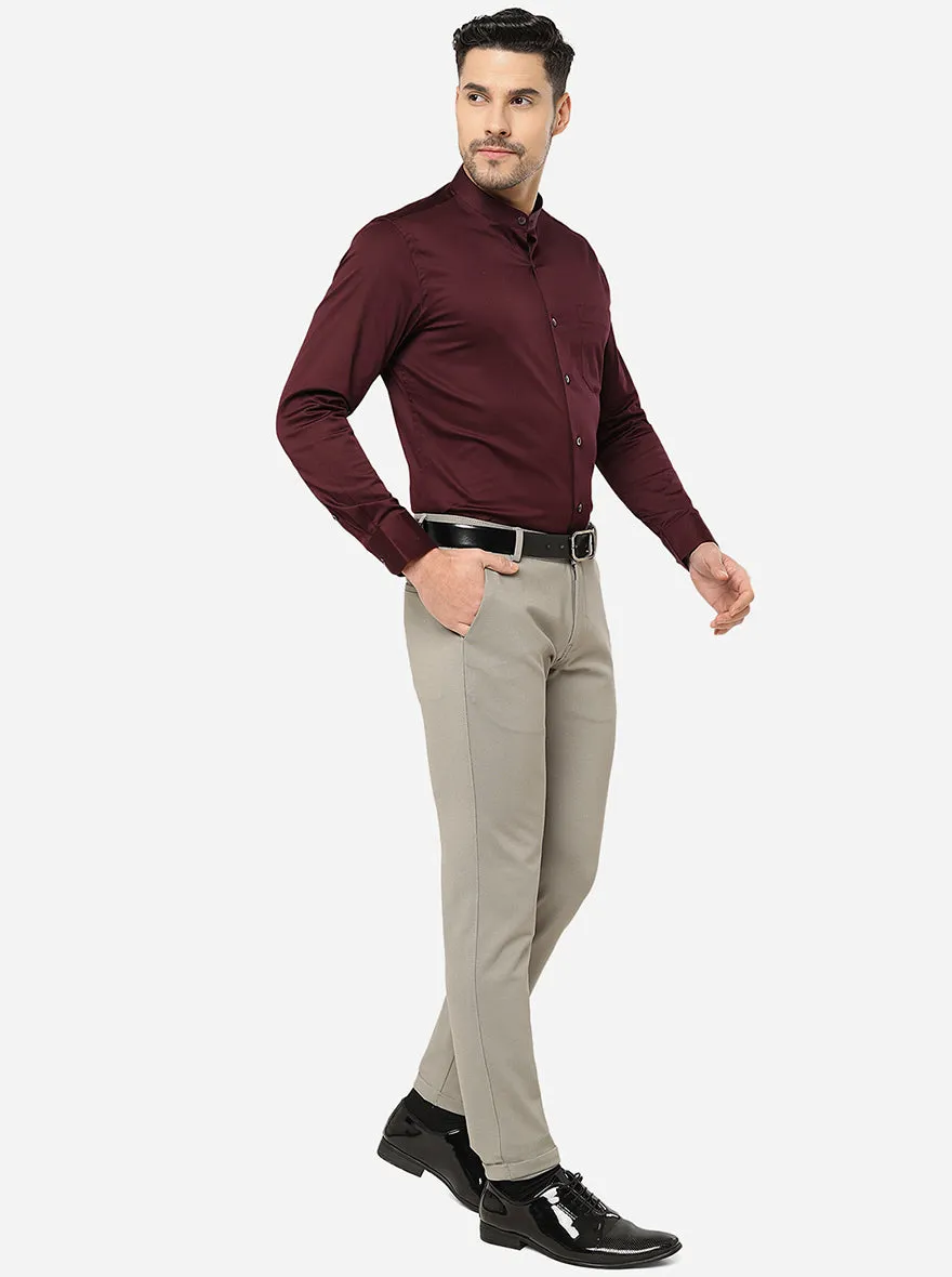 Pista Grey Solid Slim Fit Club Wear Trouser | JB Studio