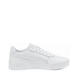 PUMA Womens Carina 2.0 Sneaker, PUMA Womens White-PUMA Womens White-PUMA Womens Silver