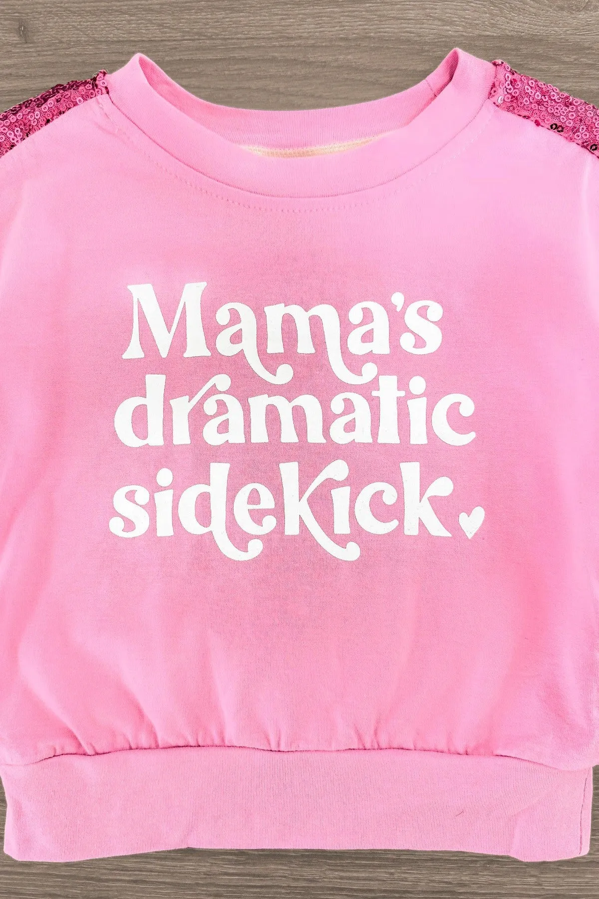 "Mama's Dramatic Sidekick" Pink Legging Set