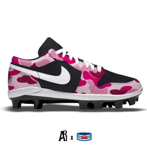 "Pink Army Camo" Jordan 1 Retro Cleats