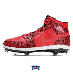 "Red Elephant" Jordan 1 Retro Cleats