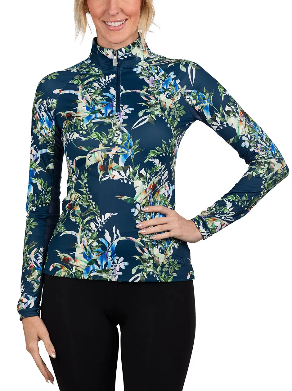 Sailor Blue Botanical Long Sleeve Sun Shirt