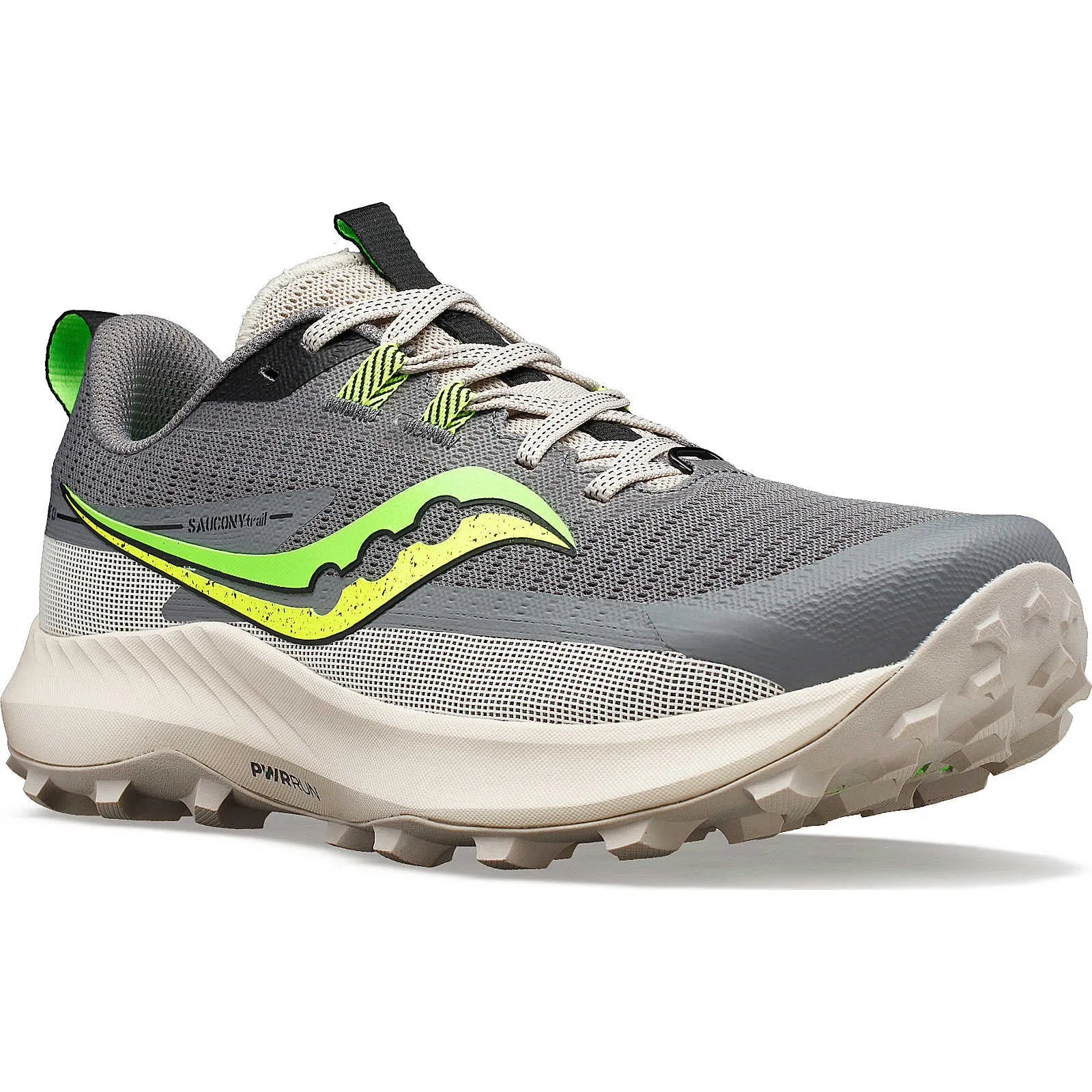 Saucony Men's Peregrine 13 Trail Running Shoes Gravel / Slime