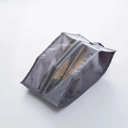 Shoe Travel Storage Bag With Zipper Closure and PVC Clear Window