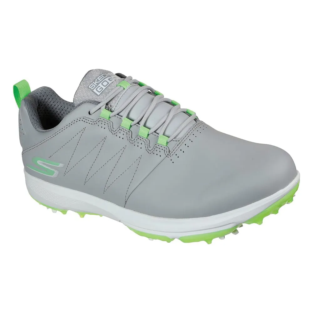 Skechers GO GOLF PRO 4 Spiked Waterproof Shoes - Grey/Lime