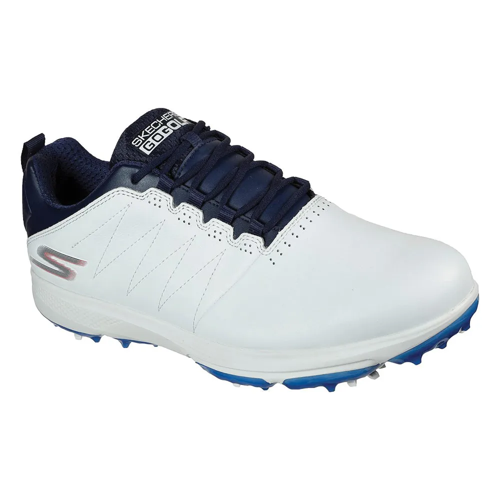 Skechers GO GOLF PRO 4 Spiked Waterproof Shoes - White/Navy