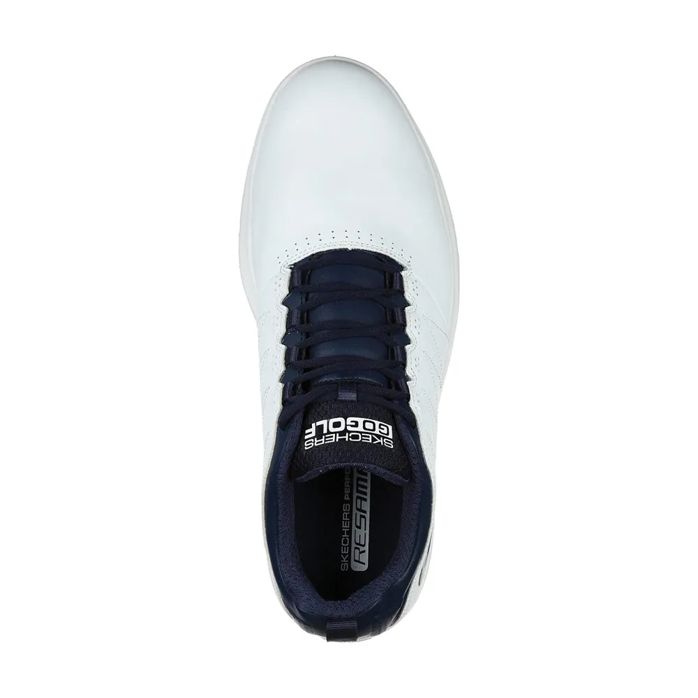 Skechers GO GOLF PRO 4 Spiked Waterproof Shoes - White/Navy