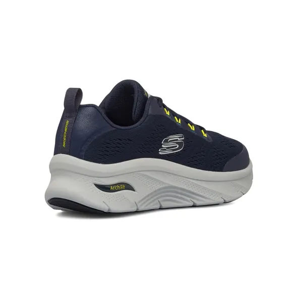 Skechers scarpa sneakers da uomo Relaxed Fit Arch Fit D'Lux Sumner 232502/NVLM blu limone