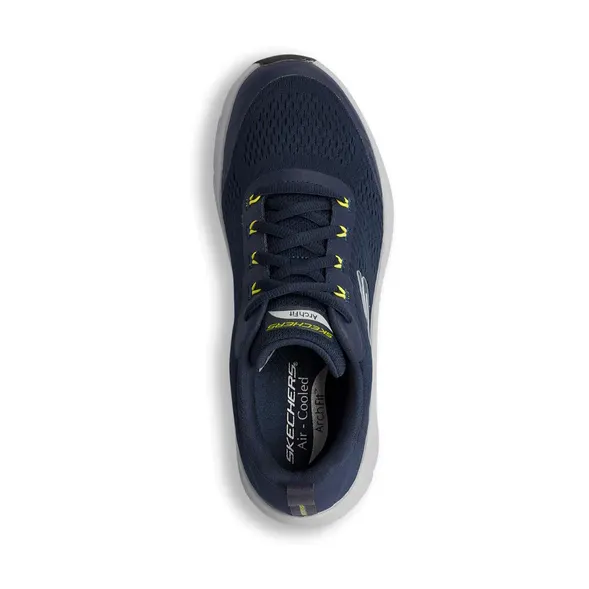 Skechers scarpa sneakers da uomo Relaxed Fit Arch Fit D'Lux Sumner 232502/NVLM blu limone