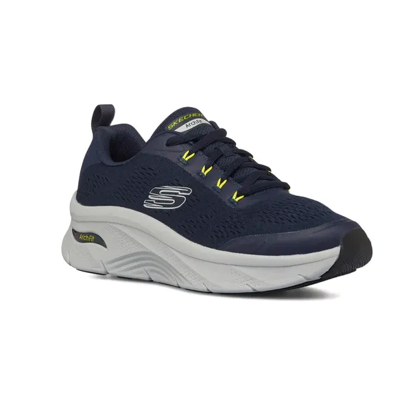 Skechers scarpa sneakers da uomo Relaxed Fit Arch Fit D'Lux Sumner 232502/NVLM blu limone