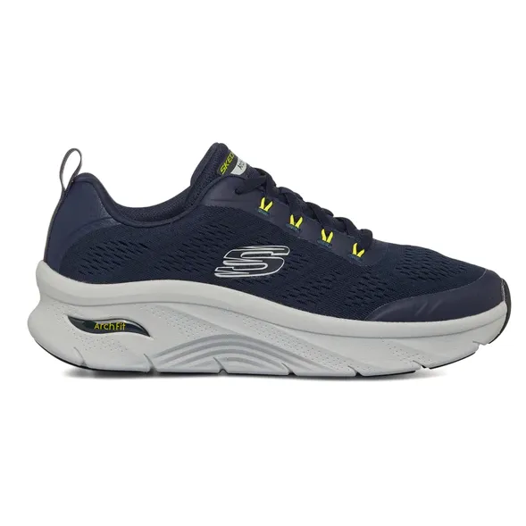 Skechers scarpa sneakers da uomo Relaxed Fit Arch Fit D'Lux Sumner 232502/NVLM blu limone