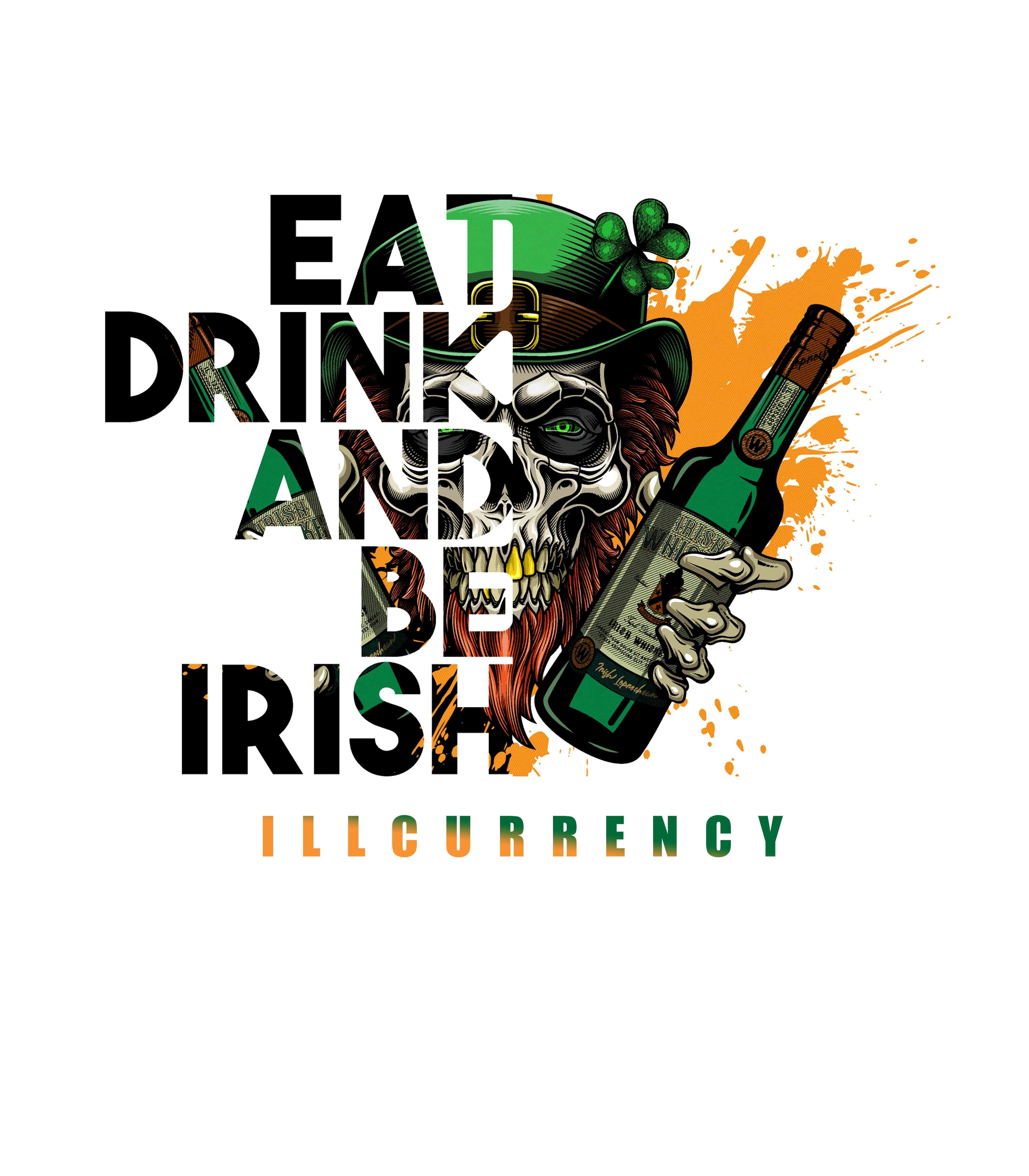 St. Pattys Collection Black T-Shirt (Eat drink)