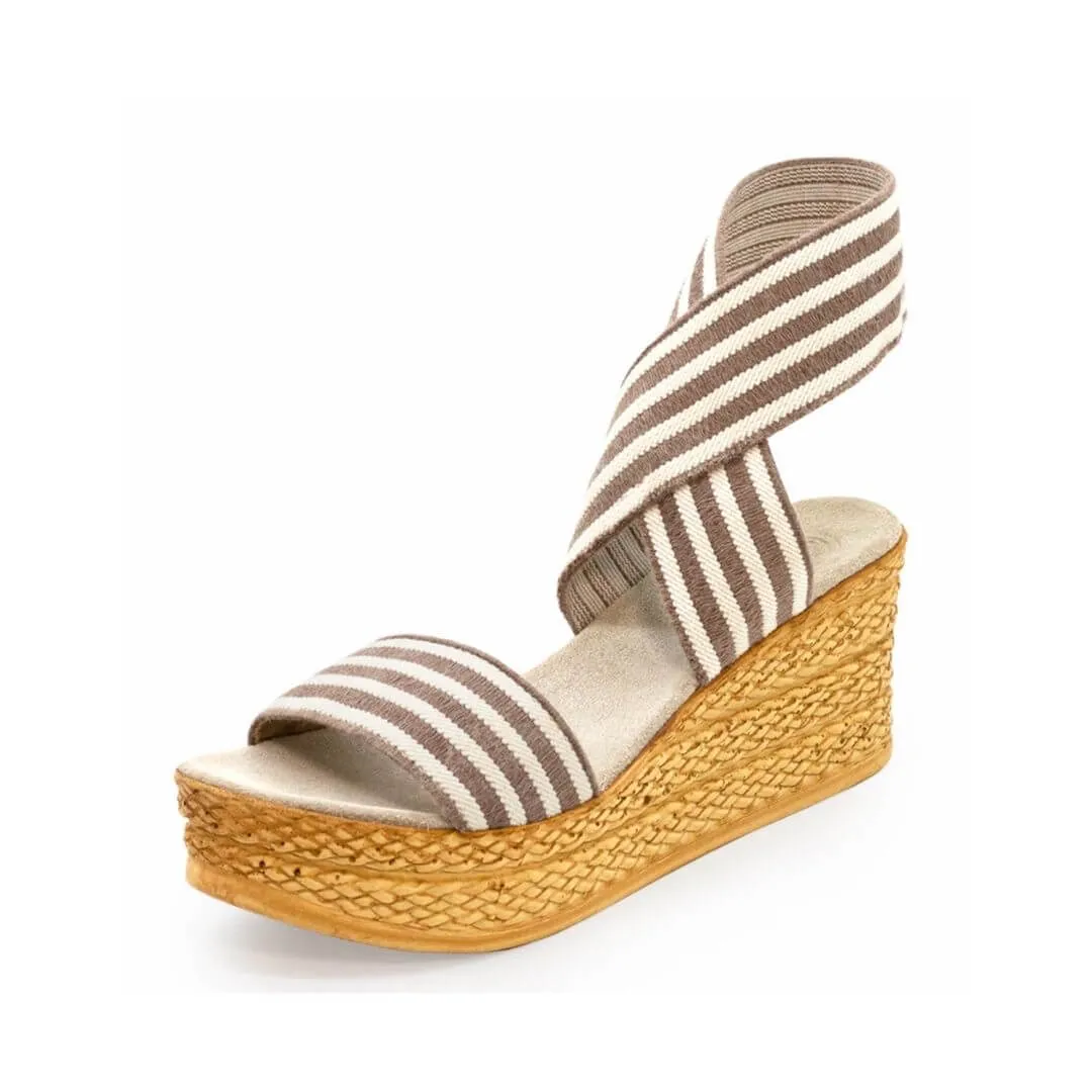 Striped Platform Wedge