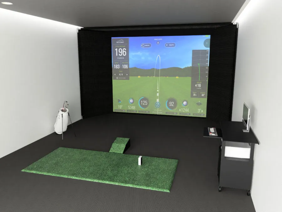 Studio Bay™ Commercial Wall-to-Wall Golf Simulator Bay