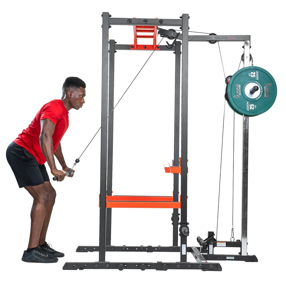 Sunny Strength™ Stretch Training Machine Lat Pulldown Pulley System Attachment for Power Racks