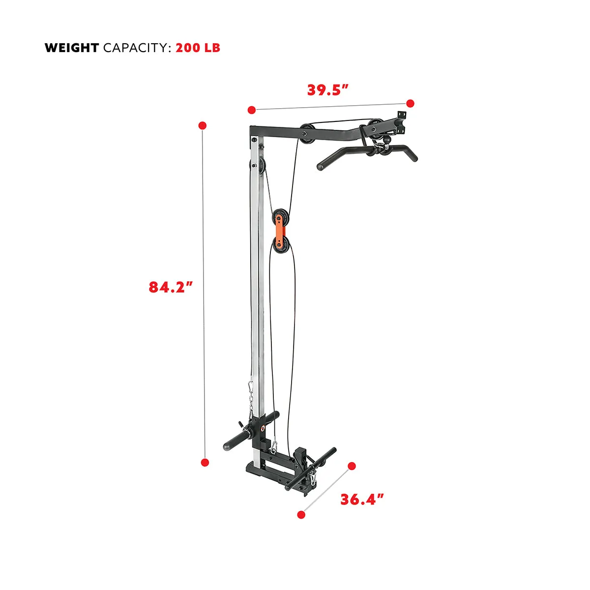 Sunny Strength™ Stretch Training Machine Lat Pulldown Pulley System Attachment for Power Racks