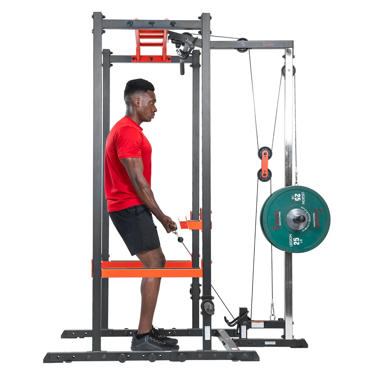 Sunny Strength™ Stretch Training Machine Lat Pulldown Pulley System Attachment for Power Racks