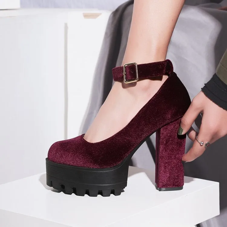 The Velvet Xtra Chunky Platforms