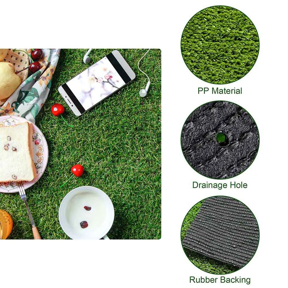 TheLAShop 130x5ft Outdoor Grass Carpet with Drainage (2x)65x5ft