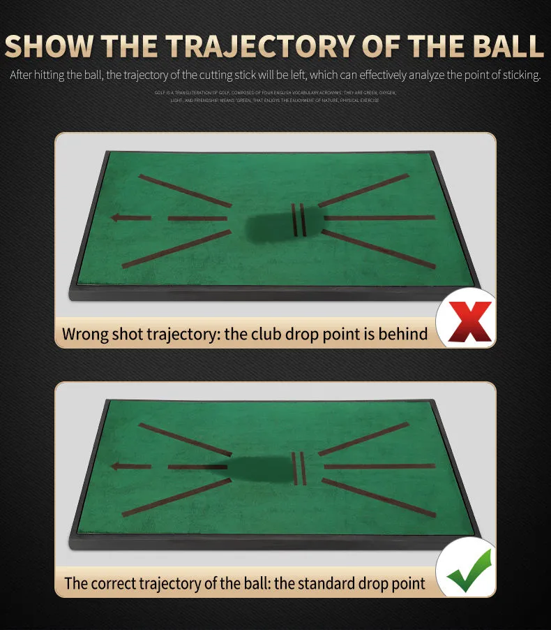 Training Mat For Swing Path Feedback