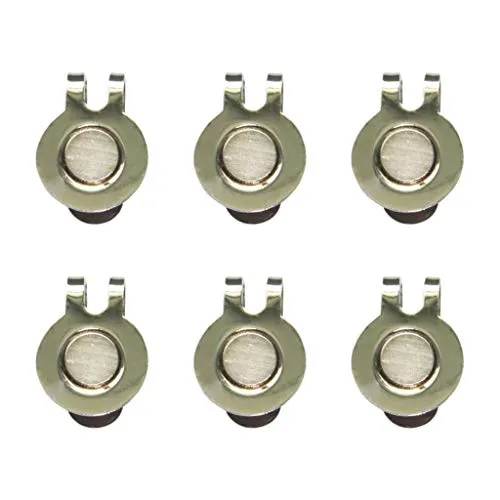 Trendy Retail® 6 Pack Magnetic Hat Clips for Metal Golf Ball Marker Training Aid Magnet