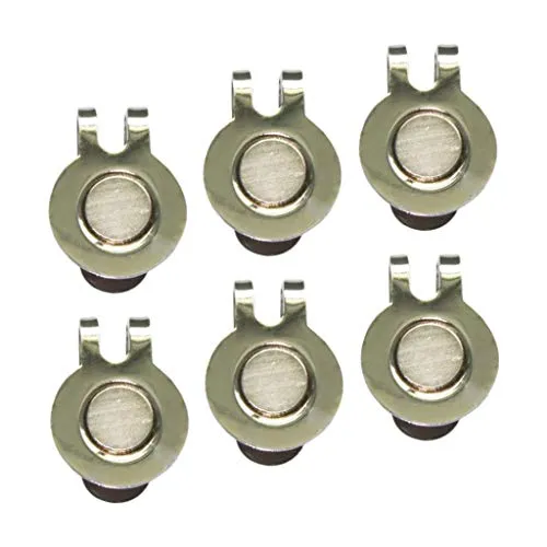 Trendy Retail® 6 Pack Magnetic Hat Clips for Metal Golf Ball Marker Training Aid Magnet