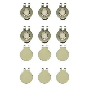 Trendy Retail® 6 Pack Magnetic Hat Clips for Metal Golf Ball Marker Training Aid No Magnet