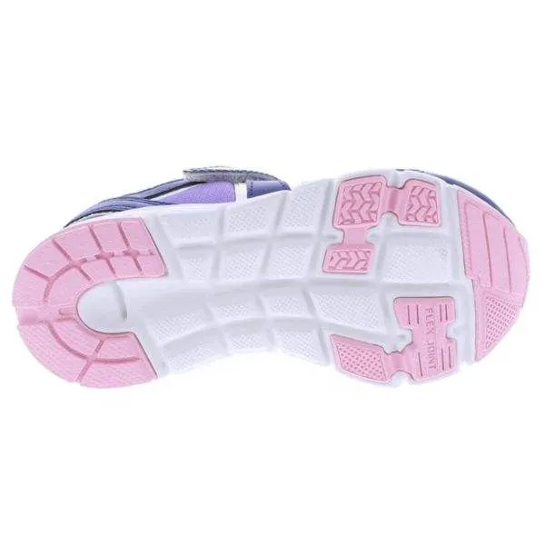 Tsukihoshi Rainbow Navy Pink Girls Running Shoes (Machine Washable)