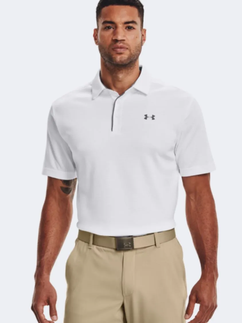 Under Armour Tech Polo Men Golf Polo Short Sleeve White