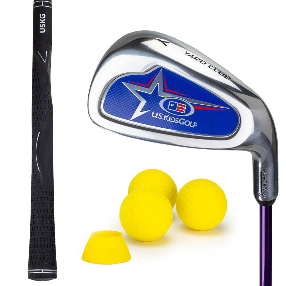 U.S. Kids Golf Junior RS2 Yard Club   3 Yard Balls and Tee - (54-57" Golfer Height)