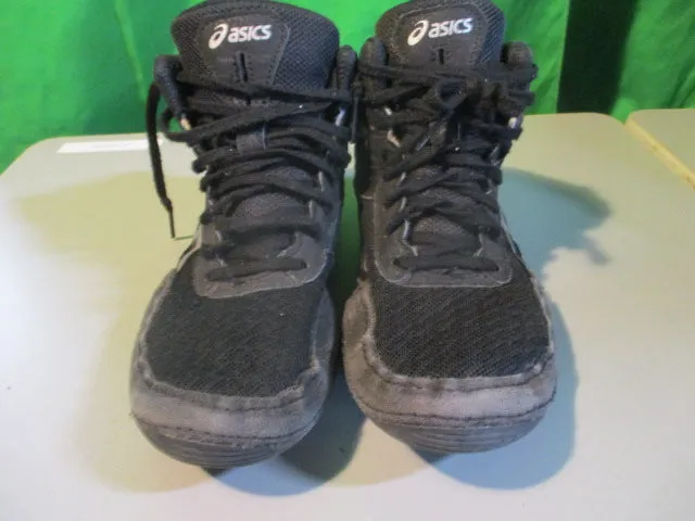 Used Asics Matflex Black Youth Size 3 Wrestling Shoes