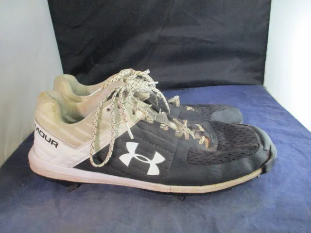 Used Under Armour Yard Low Metal Cleats Adult Size 13 - Pitcher's Toe - worn