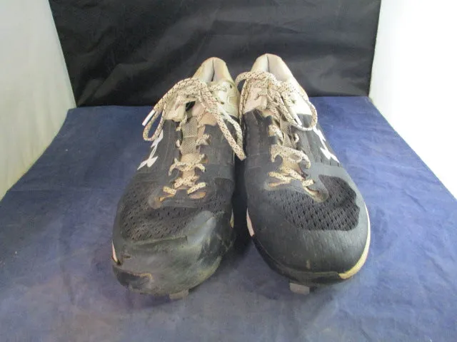 Used Under Armour Yard Low Metal Cleats Adult Size 13 - Pitcher's Toe - worn