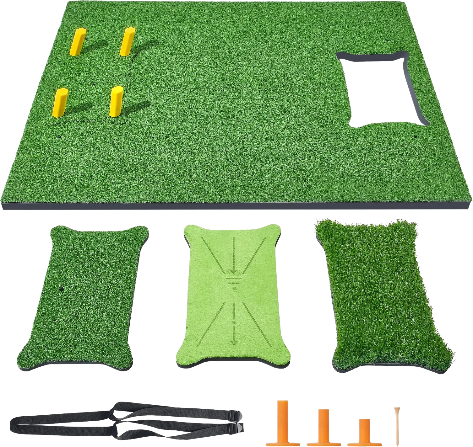 Vevor Golf 4-in-1 Hitting Mat 5' x 4' Turf Training Aid New