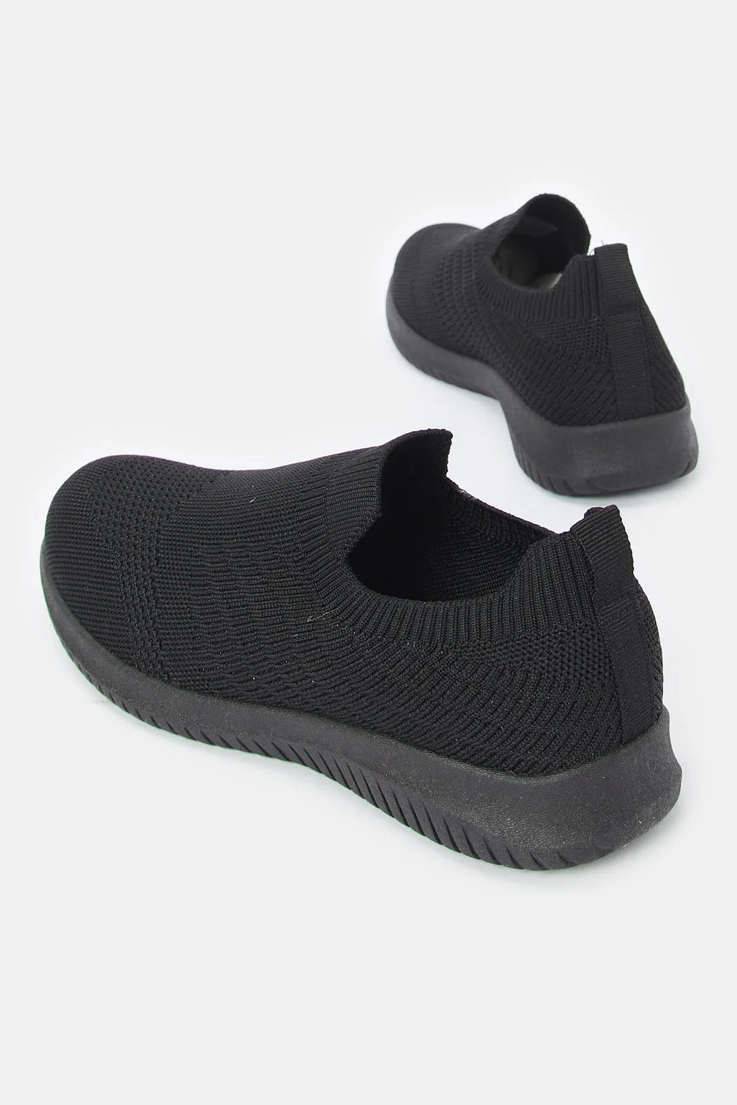 Women Black Slip On Sneaker