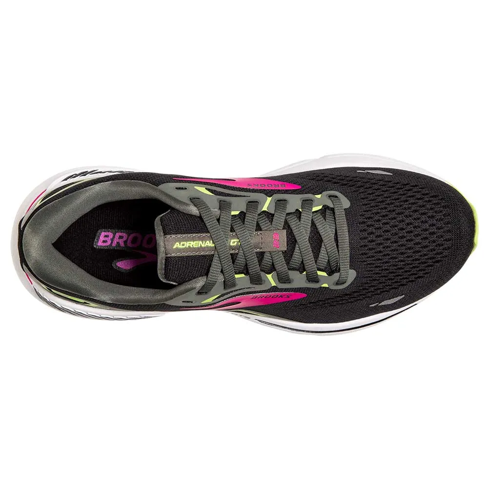 Women's Adrenaline GTS 23 Running Shoe - Black/Gunmetal/Sharp Green- Regular (B)