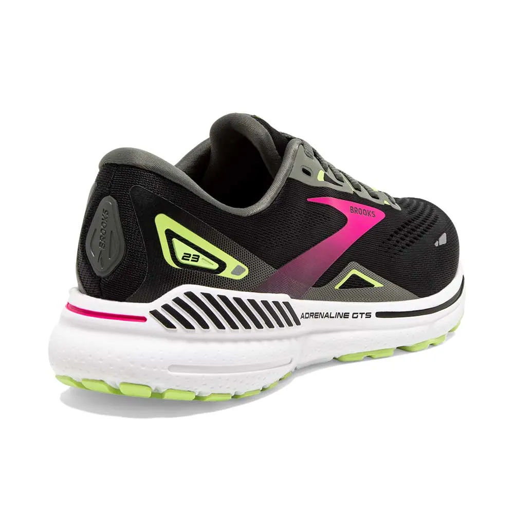 Women's Adrenaline GTS 23 Running Shoe - Black/Gunmetal/Sharp Green- Regular (B)