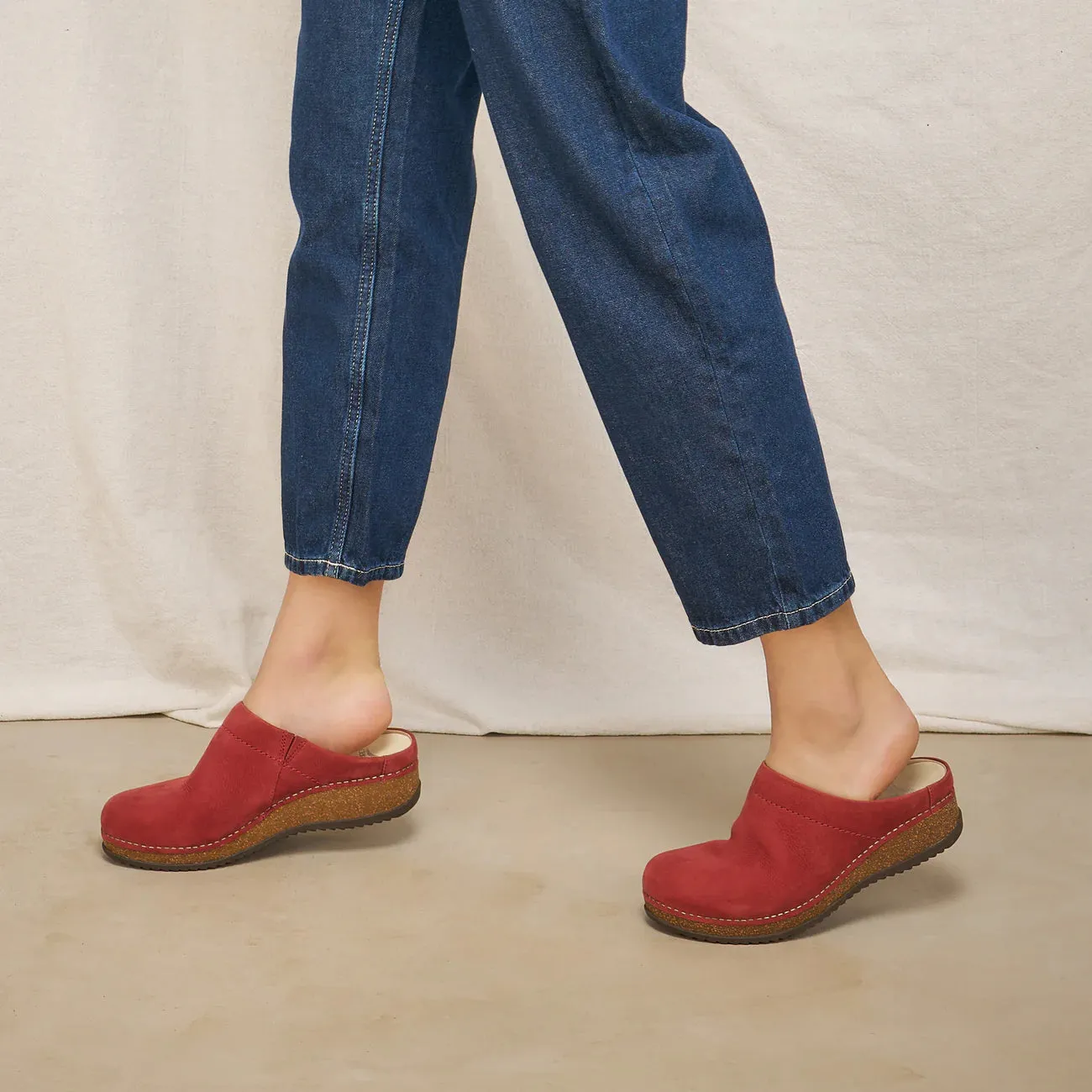 Women's Dansko Mariella Mule Color: Cayenne Milled Nubuck