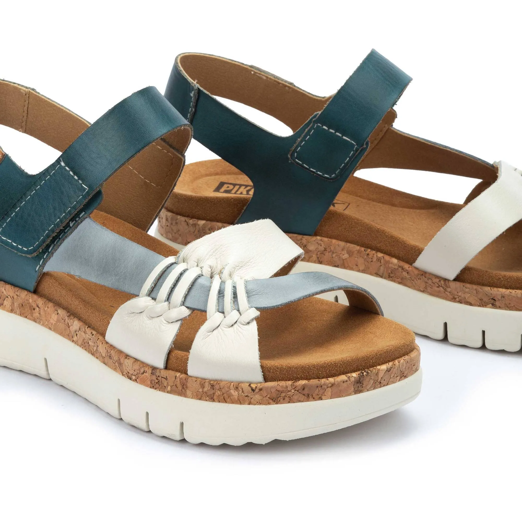 Women's Pikolinos Palma Multicolor Leather Sport Sandal Color: River