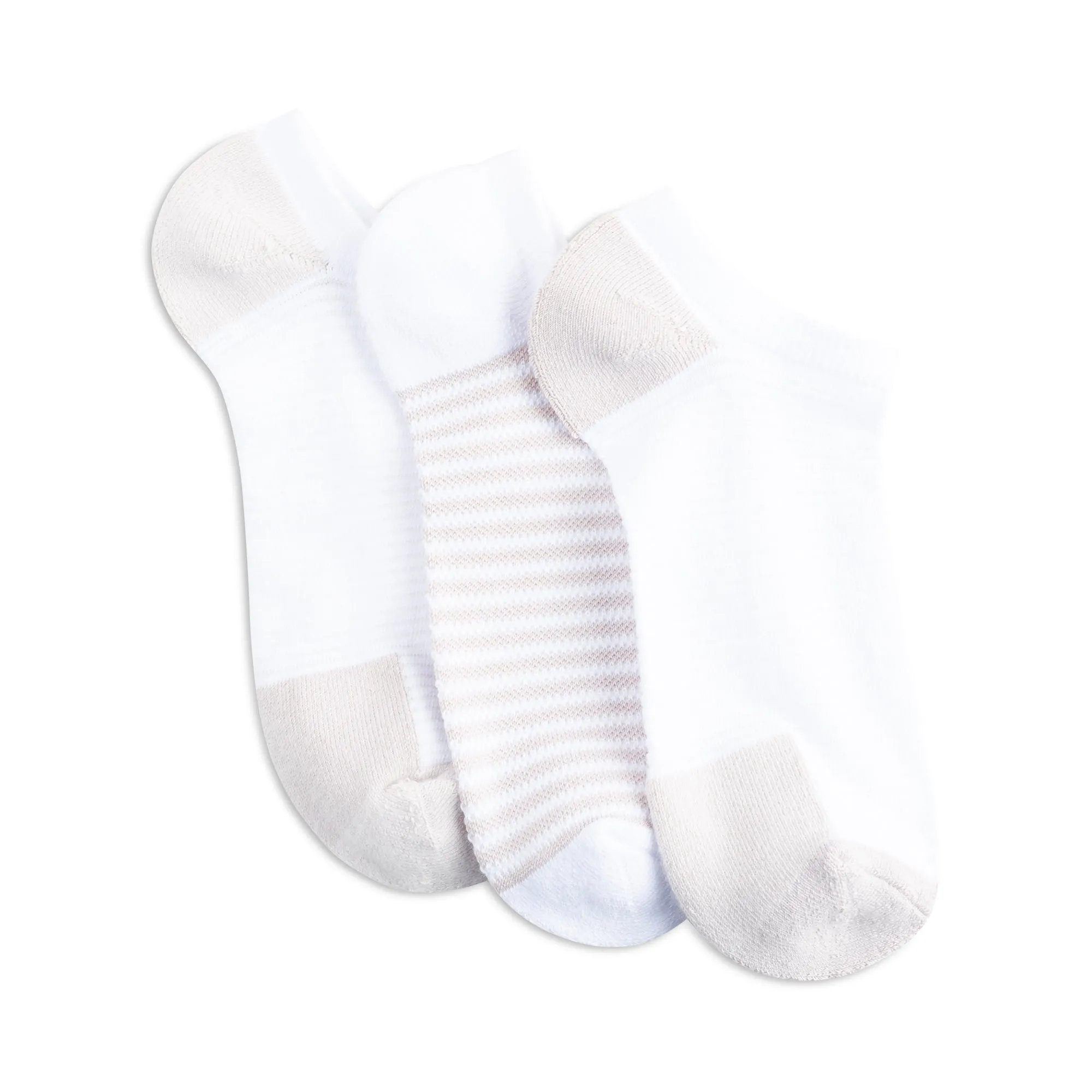 Womens Powder Runner Ribbed No Show Sock - 3PK